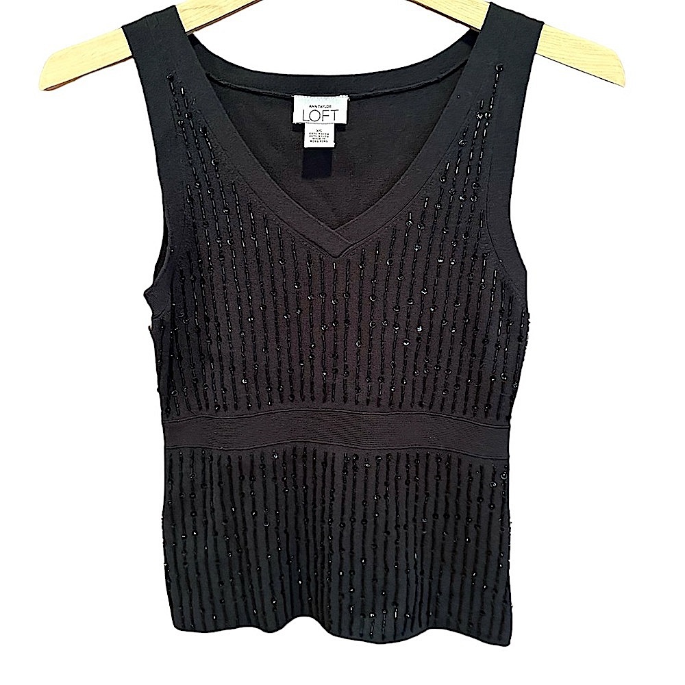 Ann Taylor Sequins Sleeveless Sweater